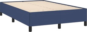 vidaXL Κρεβάτι Boxspring με Στρώμα Μπλε 120x190 εκ. Υφασμάτινο