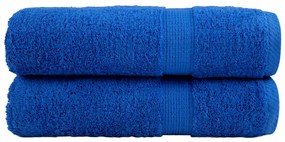 vidaXL Πετσέτες Μπάνιου Premium SOLUND 2 τεμ. Μπλε 100x150 εκ. 600 γρ./μ²