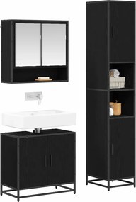 vidaXL Σετ Επίπλων Μπάνιου 3 pcs Artisan Oak Επεξεργασμένο ξύλο