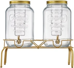 VEVOR Drink Dispenser 8L Beverage Dispenser for Parties Glass with Stand 2PCS