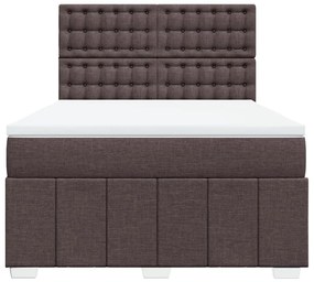 ΚΡΕΒΑΤΙ BOXSPRING ΜΕ ΣΤΡΩΜΑ ΣΚΟΥΡΟ ΚΑΦΕ 140X200 ΕΚ ΥΦΑΣΜΑΤΙΝΟ 3291708