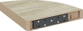 vidaXL Ράφια Τοίχου Γωνιακά 4 τεμ. Δρυς/Λευκό 25 x 25 x 3,8 εκ από MDF