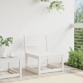 Καναπές Κήπου Λευκός από Μασίφ Ξύλο Πεύκου - Λευκό