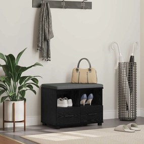 vidaXL Παγκάκι Χαλωρίου Μαύρη Δρυς 60 x 38 x 46 εκ
