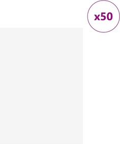 vidaXL Διακοσμητικά Πάνελ 50 pcs Λευκό 21 x 30 x 0,27 εκ