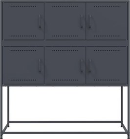 vidaXL Ντουλάπι Ανθρακί 100,5x39x107 εκ. από Ατσάλι