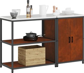 vidaXL Σετ Αποθήκευσης Κουζίνας HATTEM 2 pcs Σκ rusty Ατσάλι