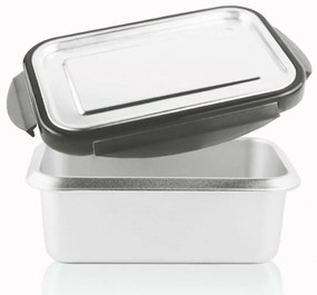 Δοχείο Φαγητού Foody Neutral GSJFOM0 18,6x12,7x7m 1000ml Inox-Black Gaspajoe Steel,Siliecone
