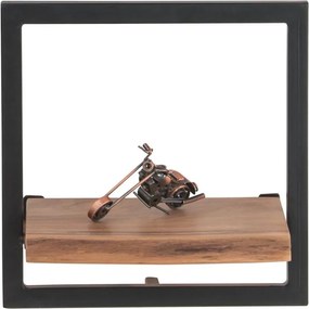 LIZARD Frame Ράφι Μέταλλο Βαφή Μαύρο, Ξύλο Ακακία Φυσικό   1τμχ