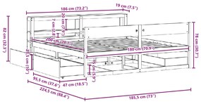 ΣΚΕΛΕΤΟΣ ΚΡΕΒΑΤΙΟΥ ΧΩΡΙΣ ΣΤΡΩΜΑ 180X200 ΕΚ ΜΑΣΙΦ ΞΥΛΟ ΠΕΥΚΟΥ 3306372