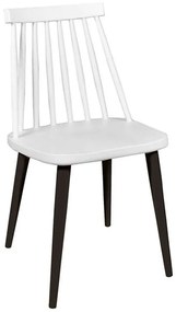 Καρέκλα Lavida ΕΜ139,21 43x48x77cm White-Black Metal, Polypropylene