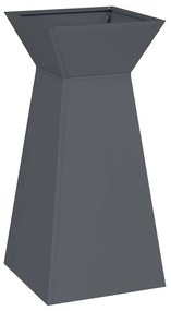 vidaXL Γλάστρα Κήπου με Λεκάνη σε Ανθρακί 35x35x73 εκ από Χάλυβα