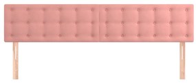 vidaXL Κεφαλάρια Ροζ Βελούδινα 180x5x78/88 εκ.