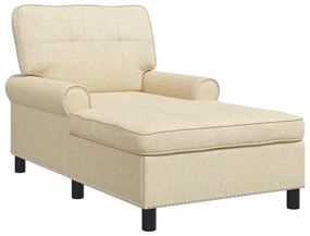 vidaXL Χαλάρωση με μαξιλάρι Κρεμ 91 x 157 x 91 εκ. ύφασμα