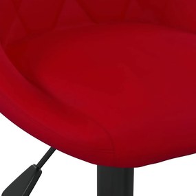 VidaXL Καρέκλα Γραφείου Μπορντό Βελούδινη