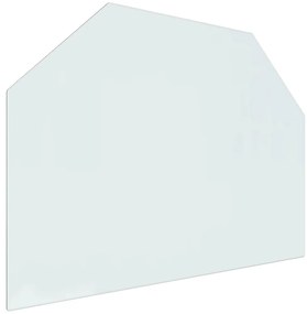 vidaXL Πλάκα Τζακιού Εξάγωνη 80 x 60 εκ. Γυάλινη