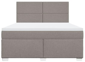 ΚΡΕΒΑΤΙ BOXSPRING ΜΕ ΣΤΡΩΜΑ TAUPE 180X200 ΕΚ. ΥΦΑΣΜΑΤΙΝΟ 3292864