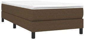 vidaXL Κρεβάτι Boxspring με Στρώμα Σκούρο Καφέ 80x200 εκ. Υφασμάτινο