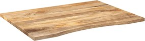vidaXL Επιφάνεια Γραφείου Καμπύλη 100x80x2,5 εκ Μασίφ Ακατ. Μάνγκο