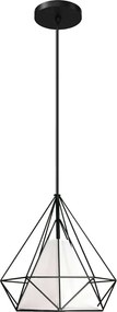 POWERTECH φωτιστικό οροφής HLL-0005, E27, Φ27, μεταλλικό, λευκό-μαύρο