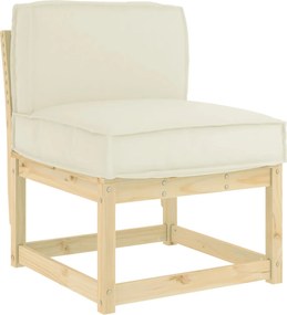 vidaXL Μαξιλάρι Κρεμ 60 x 40 x 12 cm Ύφασμα Όξφορντ