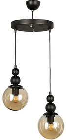 Φωτιστικό Οροφής Latona 0189389 25x25x80cm 2xE27 60W Black Megapap Metal