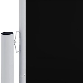 vidaXL Διαχωριστικό Βεράντας Συρόμενο Μαύρο 160 x 1000 εκ.