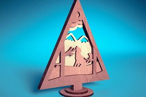 Σετ των 3 Intra απο ξύλο plywood 3mm-4mm πάχος - Στολίδι χριστουγεννιάτικου δέντρου με λέιζερ | Δίασταση 6x6 cm INTRAFABR-72092032