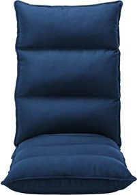 vidaXL Καρέκλα Δαπέδου Πτυσσόμενη Μπλε Υφασμάτινη