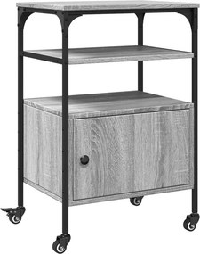 vidaXL Βάση Εκτυπωτή 3 Επιπέδων Γκρι Sonoma 50x40x76 εκ Επεξ. Ξύλο