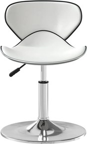 vidaXL Σκαμπό Μπαρ Λευκό από Συνθετικό Δέρμα