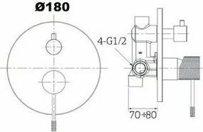 Orabella Terra 10188 Black Matt - Μικτης εντοιχισμού 2 εξοδων