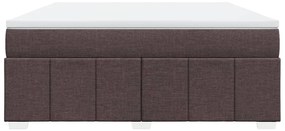 vidaXL Κρεβάτι Boxspring με Στρώμα Σκούρο Καφέ 180x200 εκ Υφασμάτινο