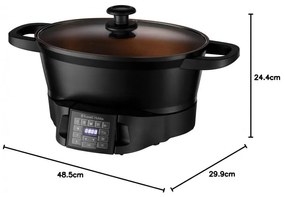 Russell Hobbs Good-to-Go Multicooker 28270-56, 750W, 6.5L, 8 προγράμματα, Χρονοδιακόπτης, Κρύες λαβές, 59% πιο ενεργειακά αποδοτικό, Εύκολο καθάρισμα, Μαύρο
