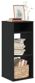 Βιβλιοθήκη με 5 Ράφια Μαύρη 34x31x80 εκ. Επεξεργασμένο Ξύλο