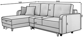 Γωνιακός καναπές Roxane-Gkri