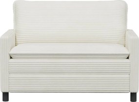 vidaXL Καναπές Κρεμ 126 x 81 x 87,5 εκ Πολυεστέρας