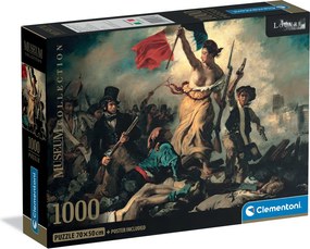 Clementoni Παζλ Museum Collection Eugene Delacroix: Η Ελευθερία Οδηγεί το Λαό 1000 τμχ - Compact Box