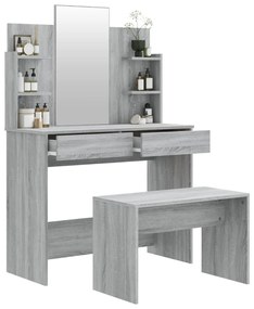 vidaXL Μπουντουάρ Σετ Sonoma Δρυς 96x40x142 εκ.
