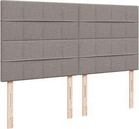 vidaXL Κρεβάτι Boxspring με Στρώμα Taupe 180x200 εκ. Υφασμάτινο