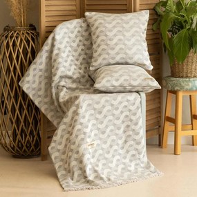 Ριχτάρι Pinovo Grey Aslanis Home Διθέσιο 180x250cm Cotton-Polyester