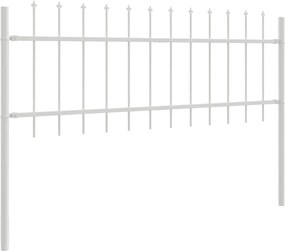 vidaXL Φράχτης Κήπου 5 pcs Λευκό 8,5 x 0,6 μ Ατσάλι με Πούδρα