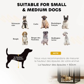 Dog Park Animal Park 5 Panel Portable Field Field Safe Μαύρο