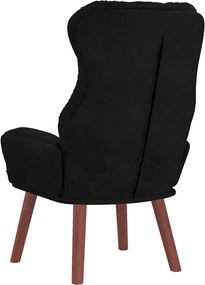 vidaXL Πολυθρόνα Μαύρο 69 x 74 x 93 εκ. Βελούδο