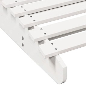 vidaXL Ξαπλώστρα Λευκό 205x80x31,5 εκ. από Μασίφ Ξύλο Πεύκου