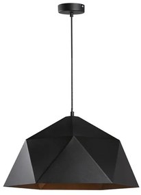 Φωτιστικό οροφής Hazmi μαύρο-χρυσό μέταλλο Φ38x120εκ 38x38x20 εκ.