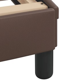 Πλαίσιο Κρεβατιού με LED Καφέ 180x200 εκ. Συνθετικό Δέρμα 3214126