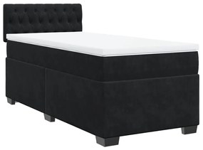 ΚΡΕΒΑΤΙ BOXSPRING ΜΕ ΣΤΡΩΜΑ ΜΑΥΡΟ 100X200 ΕΚ. ΒΕΛΟΥΔΙΝΟ 3286242