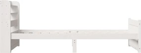 vidaXL Σκελετός Κρεβατιού με Κεφαλάρι Χωρίς Στρώμα Λευκό 90x190 εκ.