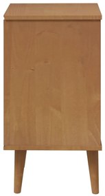 vidaXL Κομοδίνο MOLDE Καφέ 40 x 35 x 65 εκ. από Μασίφ Ξύλο Πεύκου